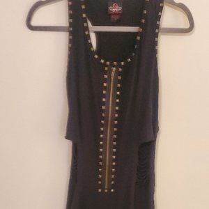 Biker's Club gold studded black dress